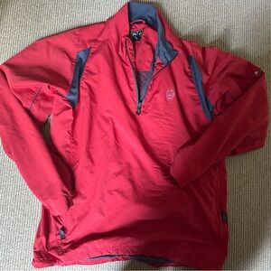 Adidas Red & Gray Raincoat Lightweight Performance - Country Club of Virginia